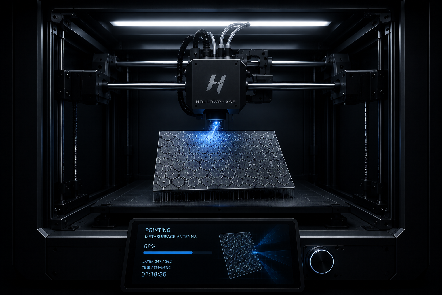 Printing metasurface antenna panel